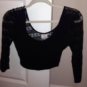 Black lace urban outfitters crop. Fits like a sm