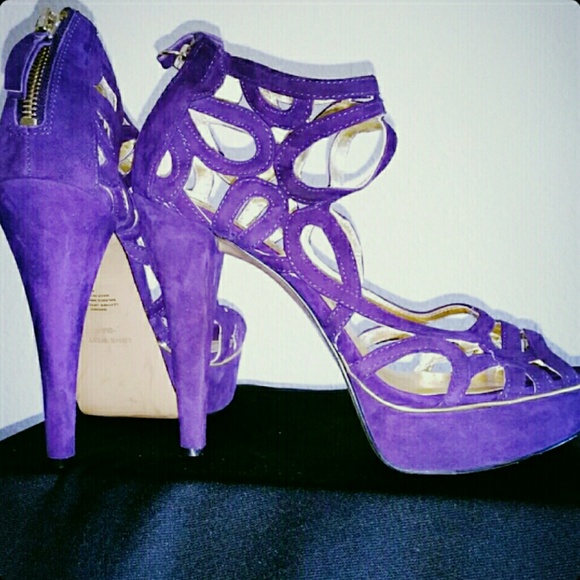 Haute Royal Purple Cut-out Sandle Pump