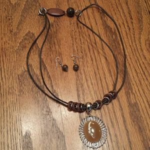 Necklace with matching earrings