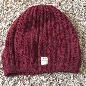 Madewell soft ribbed slouchy burgundy beanie