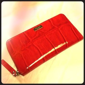 Kate Spade Red alligator wallet