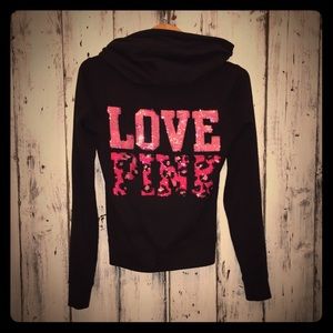 VS PINK Black Sequin Hoodie 🎀🎀🎀