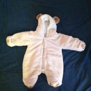 Light tan "teddy bear" outerwear for baby