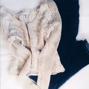 Cropped Crochet Sweater