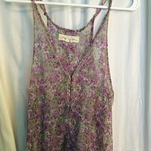 Staring at stars floral tank