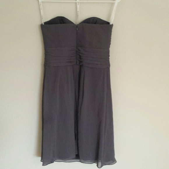Strapless cocktail dress in darker grey (mercury) - Picture 2 of 2