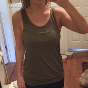 Olive green basic tank top