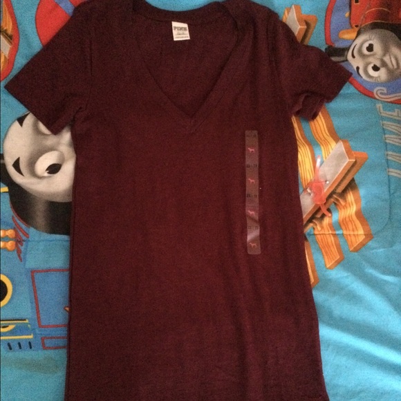 Pink vs v neck