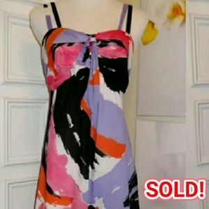 Double striped fully lined dress