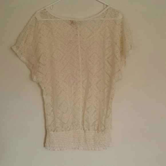 Casual/dress cream top - Picture 2 of 2