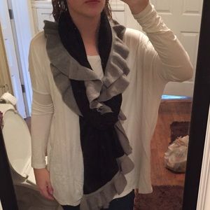 Black and grey scarf or wrap