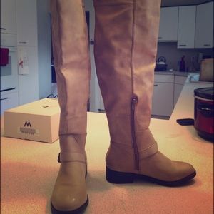 Over the knee, light brown boots. Size 7