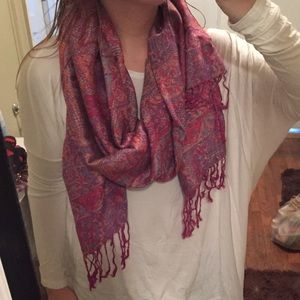 Pink and purple scarf or wrap