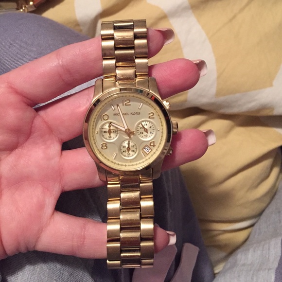 Gently worn all gold Michael Kors watch