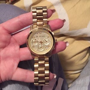 Gently worn all gold Michael Kors watch