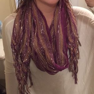 Purple and gold scarf
