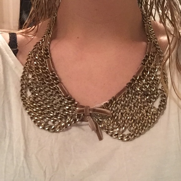 Gold collar necklace