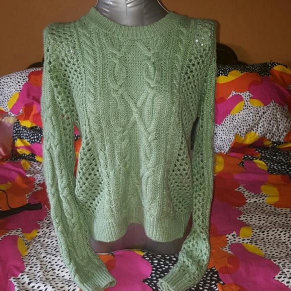 Green high low Sweater