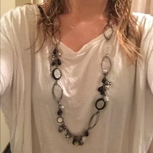 Black and silver necklace