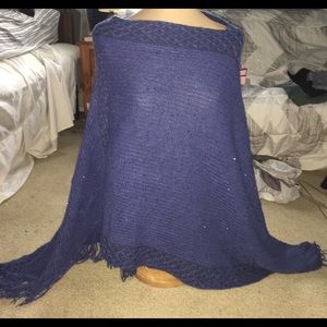 Navy Blue Poncho