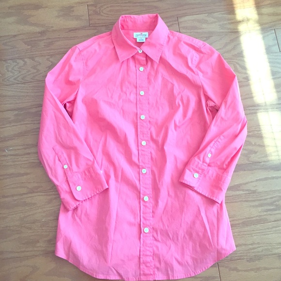 Jcrew coral button up size medium