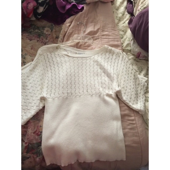White sweater top