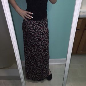 Wet Seal Floral Maxi Skirt
