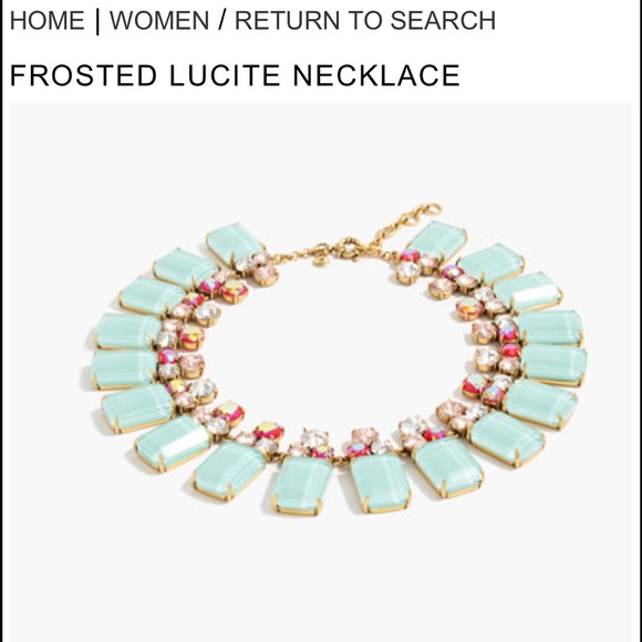 J.Crew frosted lucite necklace never worn