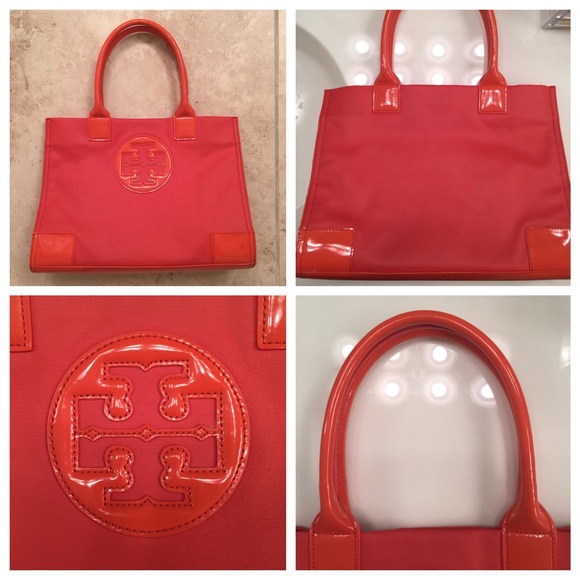 Tory Burch Handbags - Tory Burch Mini Ella Tote Blood Orange