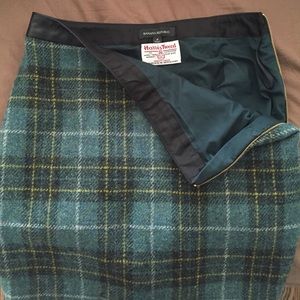 Tweed and Leather Skirt