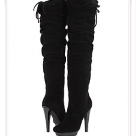 Over the knee xenon suede boots