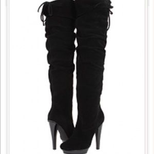 Over the knee xenon suede boots