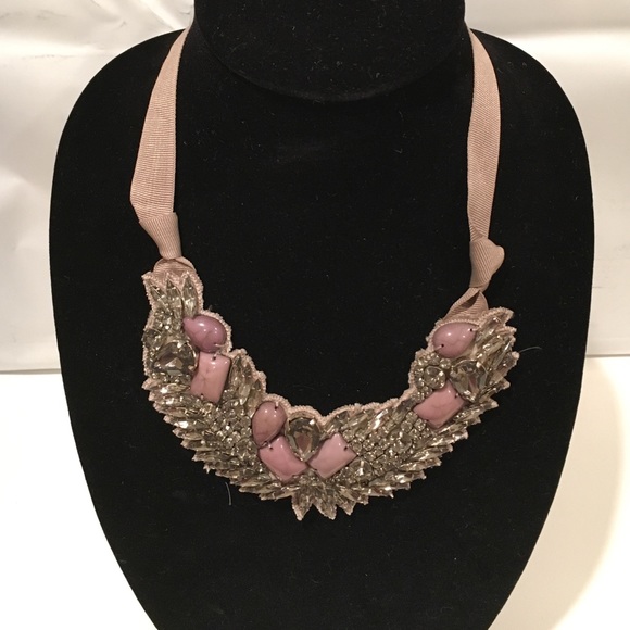 LOFT Jewelry - Embroidered Fabric Statement Necklace