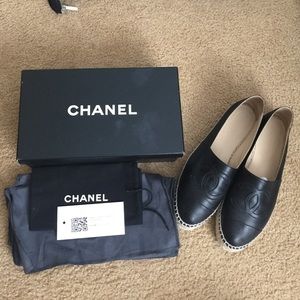 Chanel lambskin espadrilles