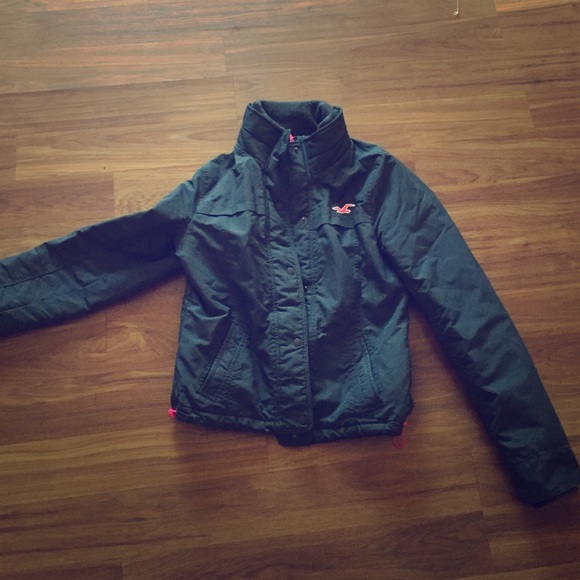 Gray and Pink hollister jacket