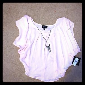 Pale pink work blouse