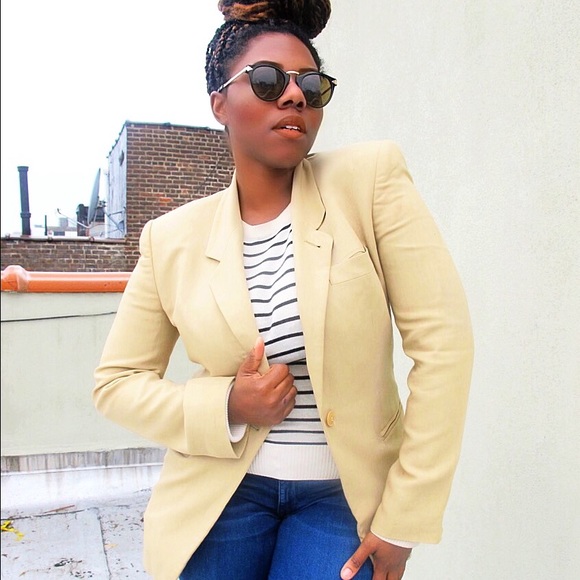 Emporio Armani Jackets & Blazers - On SALE! Armani Khaki Boyfriend Blazer!
