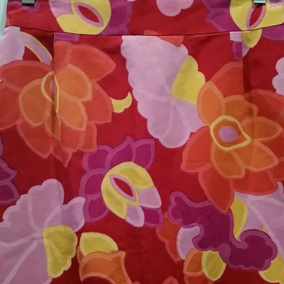 VINTAGE 80'S MONDI ABSTRACT TROPICAL FLORAL PENCIL SKIRT - Picture 2 of 4