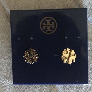 Tory Burch small logo earrings