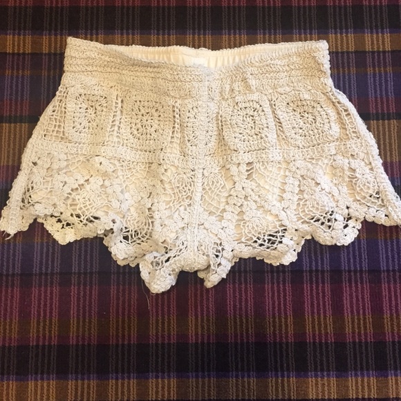 Crochet beach shorts