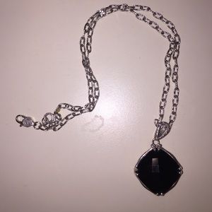 Tacori sterling silver black onyx pendant