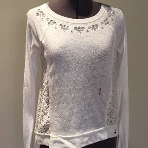 Hollister Embellished Lace Long Sleeve