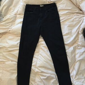 High-Waisted Black Skinny Jeans