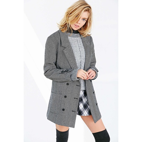 Oversized boyfriend blazer jacket wool
