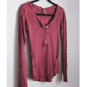 Maroon Free People Top