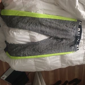 SiE medium pink pants. Neon green stripe