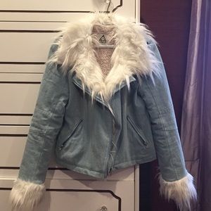 Faux fur lined Denim Jacket