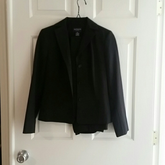 Ann Taylor lightweight black pantsuit pant jacket - Picture 1 of 1