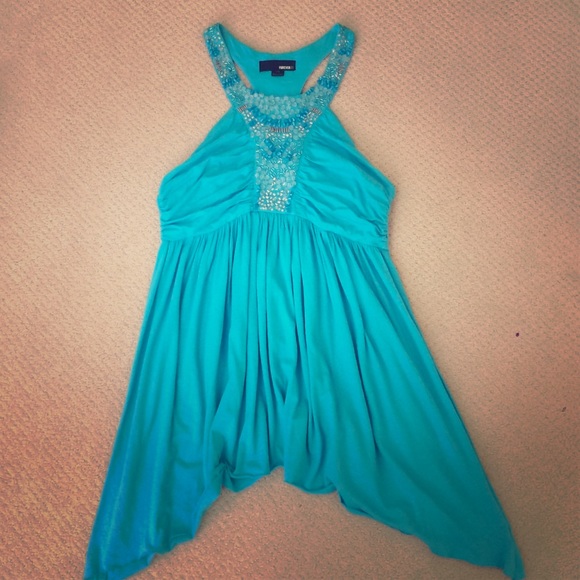 💐 Blue Sequins Top