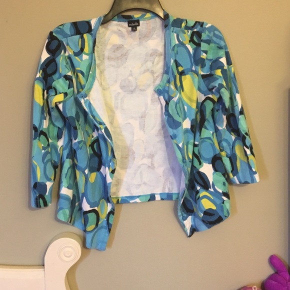 Quarterly sleeve multi colored cardigan